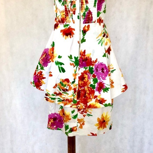 Betsey Johnson Strapless Floral Peplum Dress - Picture 6 of 8